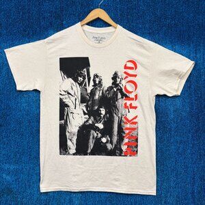 Pink Floyd Self Titled Beige Graphic T-Shirt Size Large